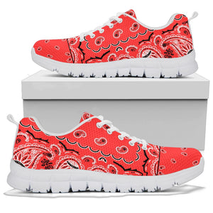 Low Top Sneaker - Red on White Sole
