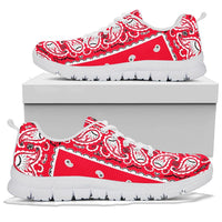 Low Top Sneakers - Red Black White