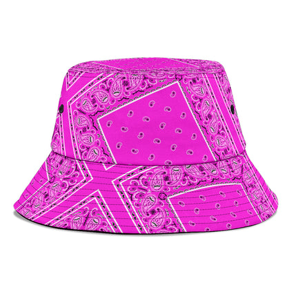 Abruptly Pink Bandana Bucket Hat