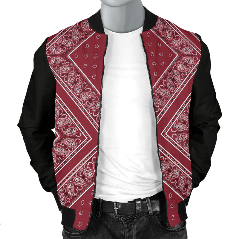 Men's Maroon X Bomber Jacket 2