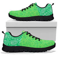 Low Top Sneaker - Two Tone Green on Black