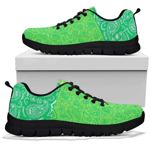 Low Top Sneaker - Two Tone Green on Black