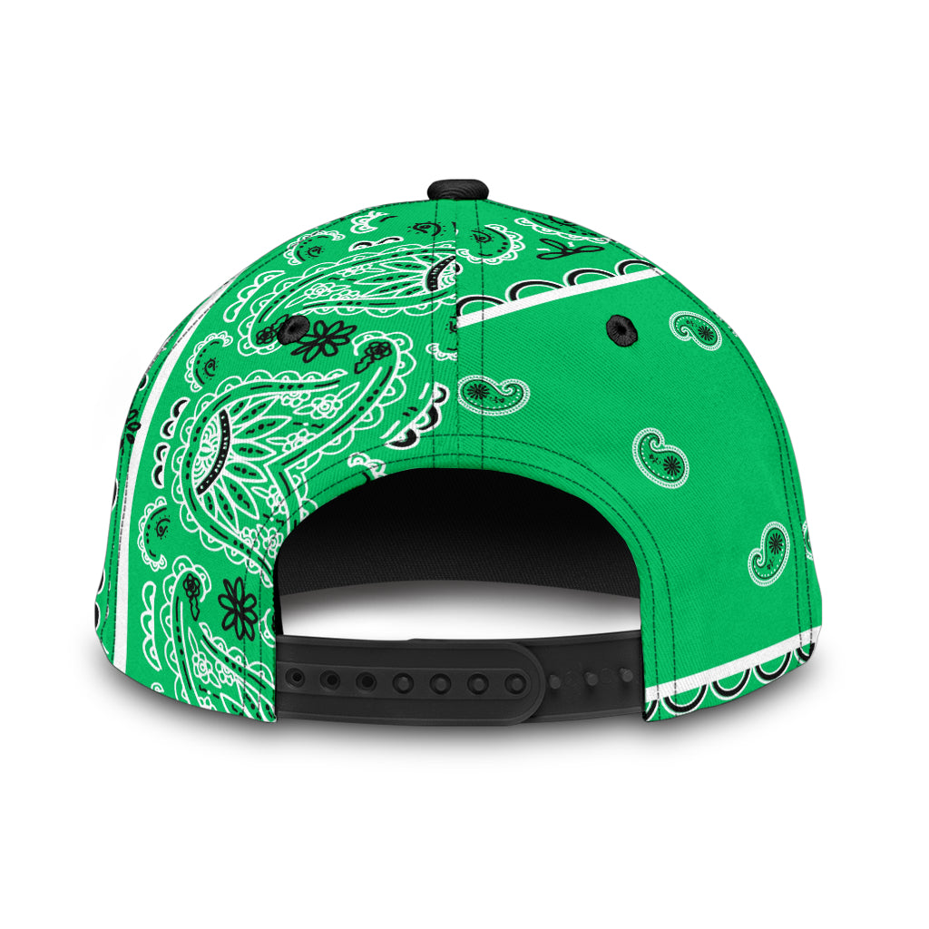 Classic Cap - Green Bandana Style