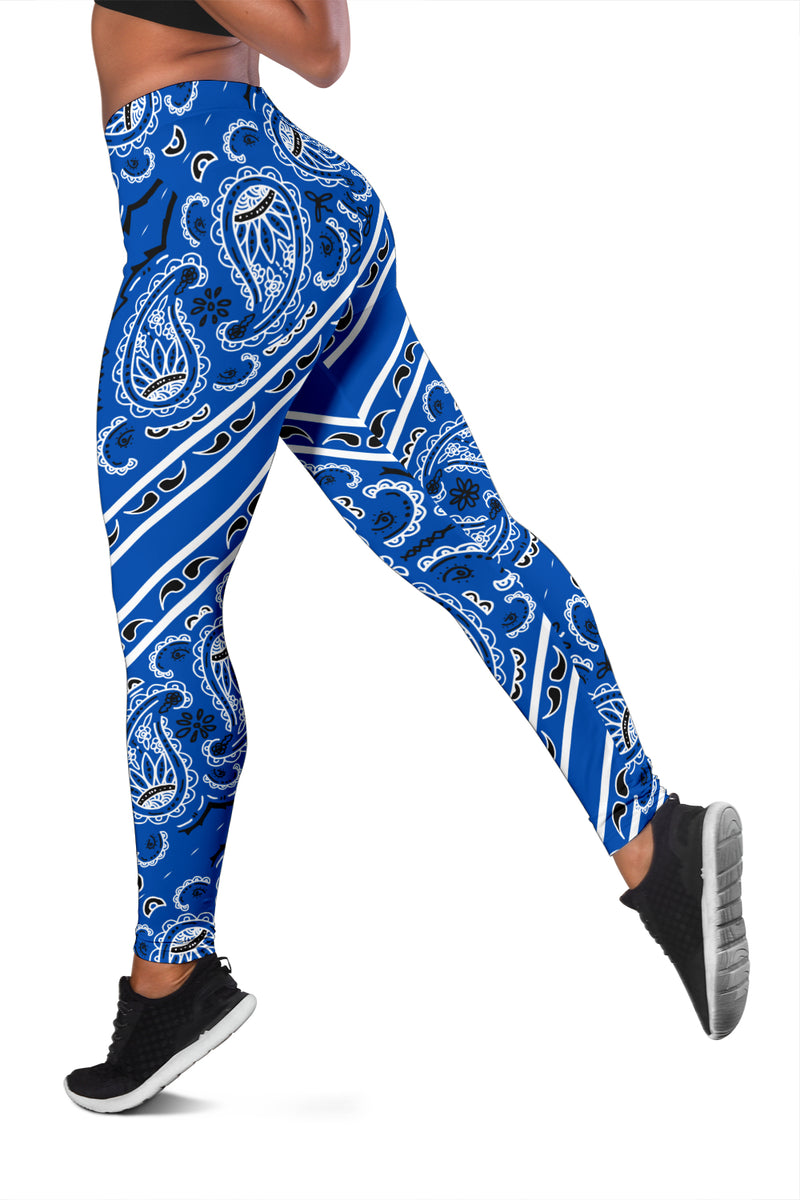 Women's Leggings - Cobalt Total Bandana