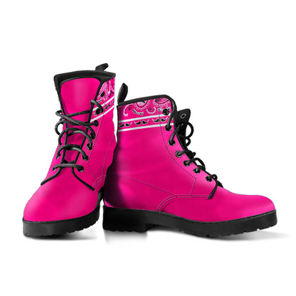 Banded Ultra Pink Leather Bandana Boot