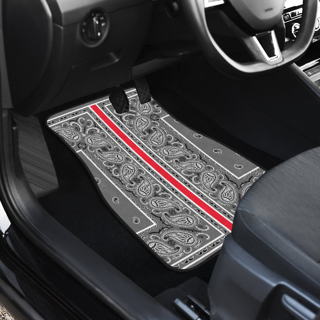 Dual Gray OG Bandana Redline Car Mats