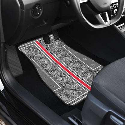 Dual Gray OG Bandana Redline Car Mats