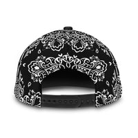 Classic Cap 3 - White Black Bandana Black Bill