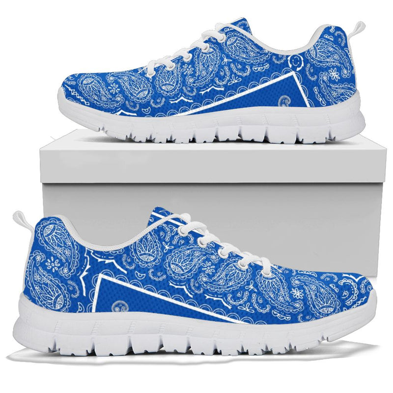 Low Top Sneaker - Blue on White