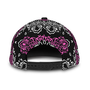 Classic Cap 3 Pink and White Bandana Pink Bill