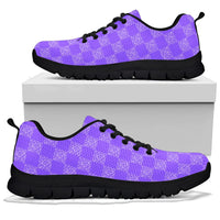 Low Top Sneaker - Purple Checkerboard on Black