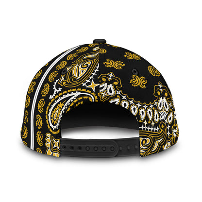 Classic Cap 2 - Gold on Black All Over Design