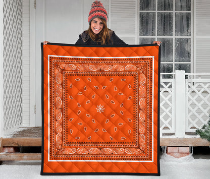 Quilt 4 Bright Orange Bandana Quilt