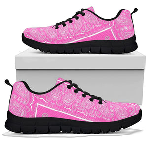 Low Top Sneaker - Bright Pink on Black