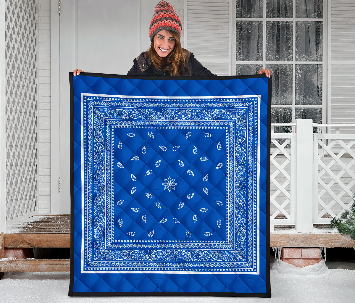 Quilt 4 Blue White Bandana Quilt