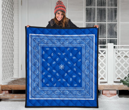 Quilt 4 Blue White Bandana Quilt