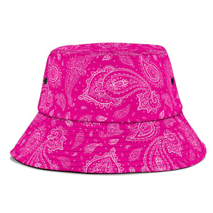 Pink Paisley Bandana Bucket Hat