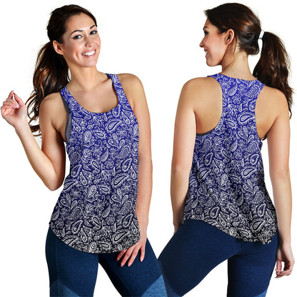 Women's Racerback Tank - Blue to Black