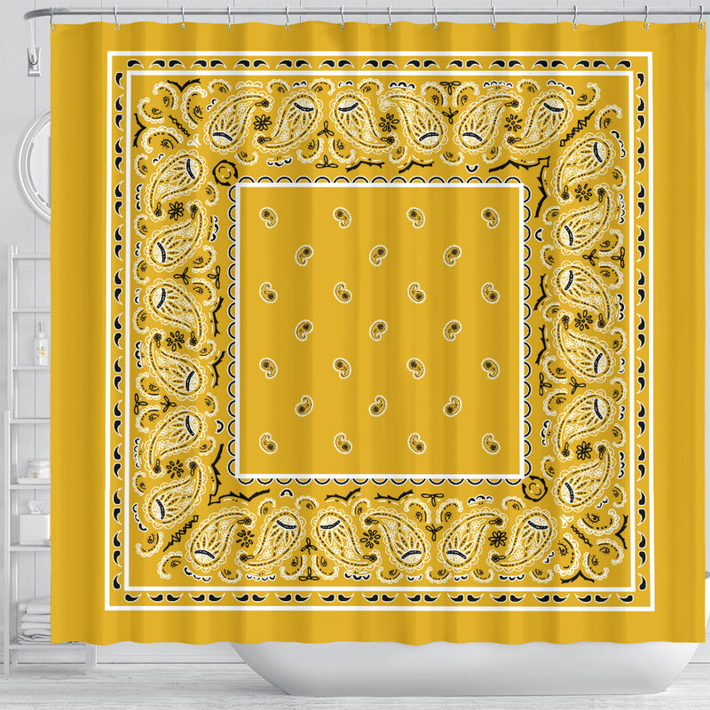 Shower Curtain - Classic Gold Original Bandana