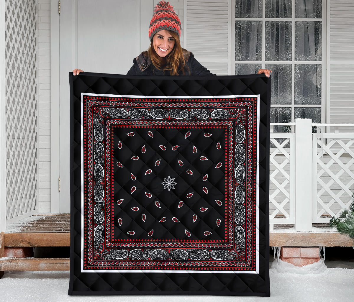Quilt 4 Red Black Bandana Quilt