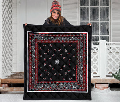 Quilt 4 Red Black Bandana Quilt
