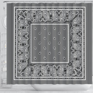 Shower Curtain - Classic Gray Original Bandana