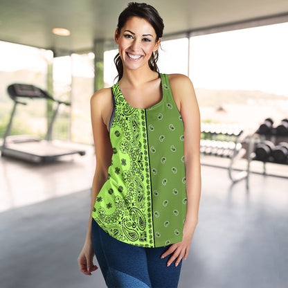 Women's Racerback Tank - Offset Greens