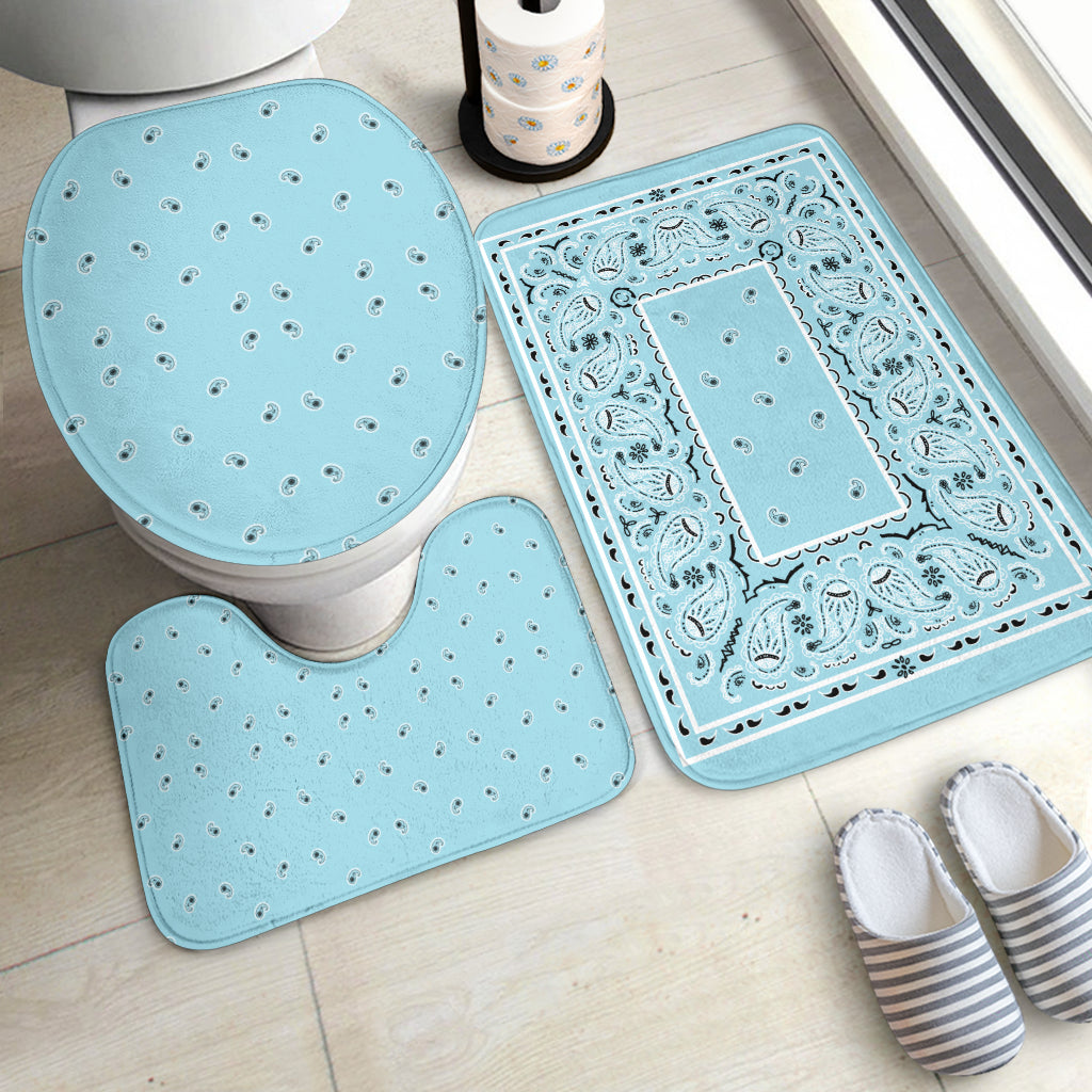 Bathroom Set - Baby Blue Bandana 3 Pieces