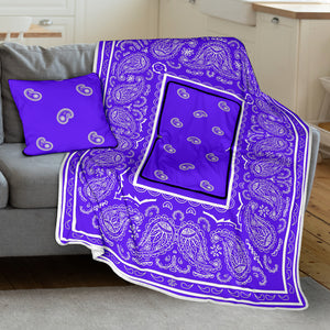 Pillow Blanket - Traditional Bright Purple