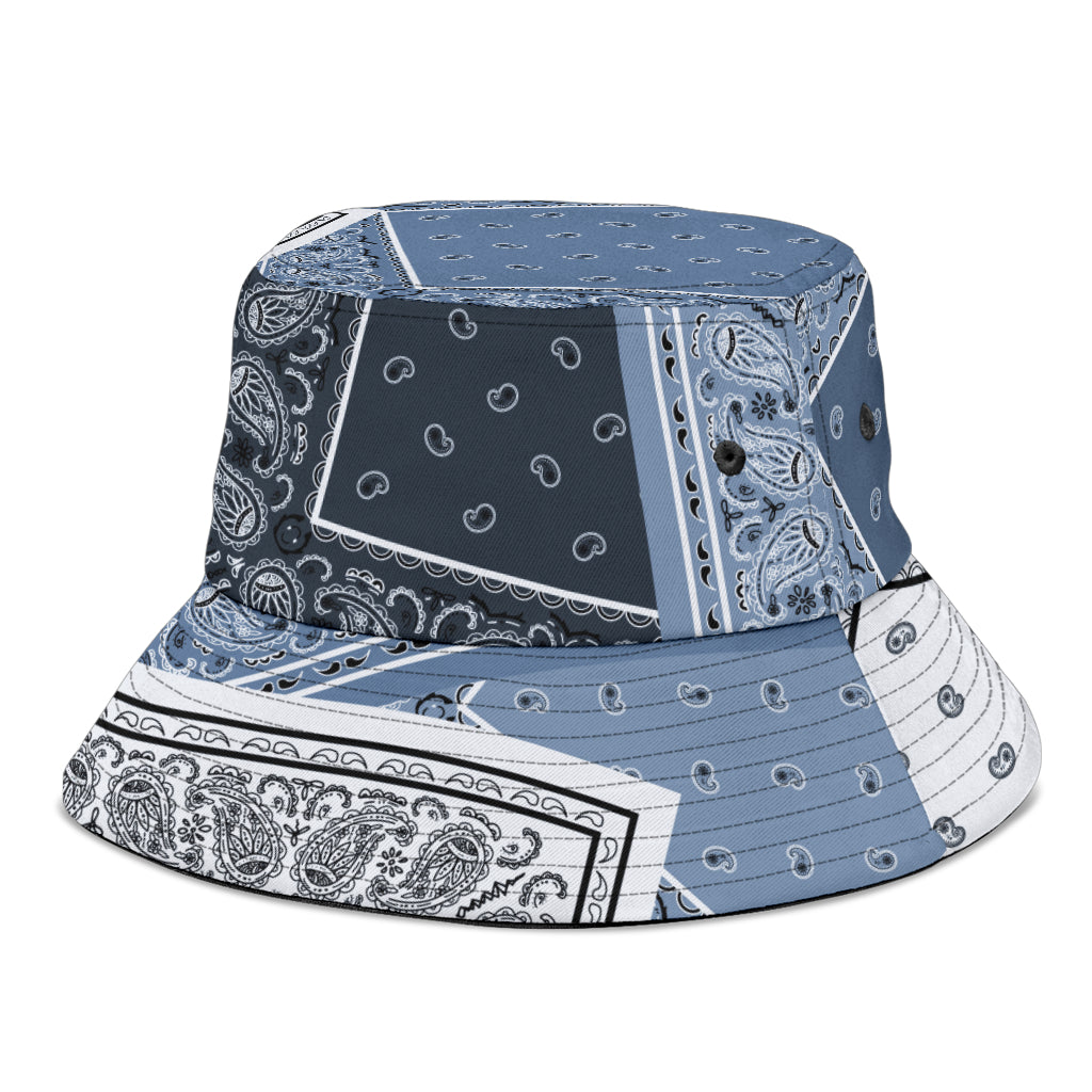 Faded Blues Bandana Bucket Hat