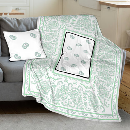 Pillow Blanket - Funky Minty Green