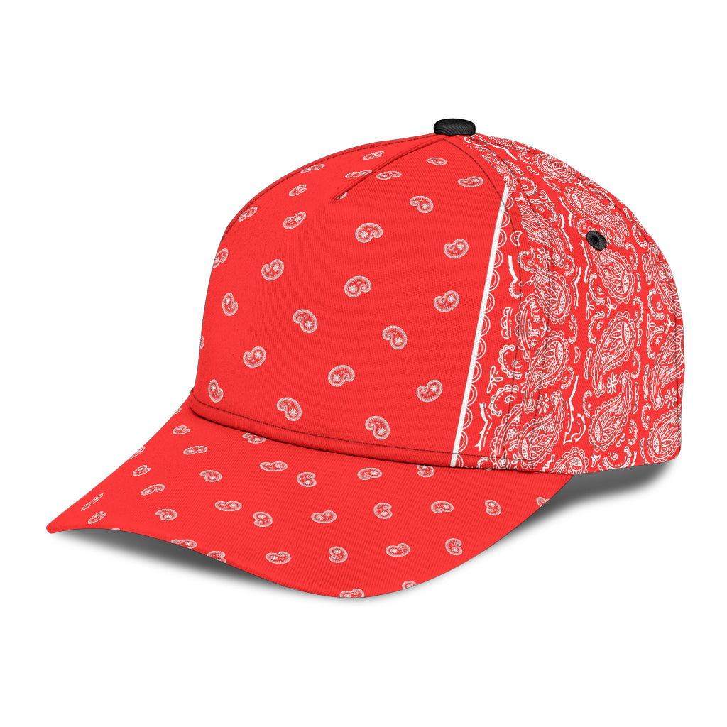 Classic Cap - White on Red Bandana Inline