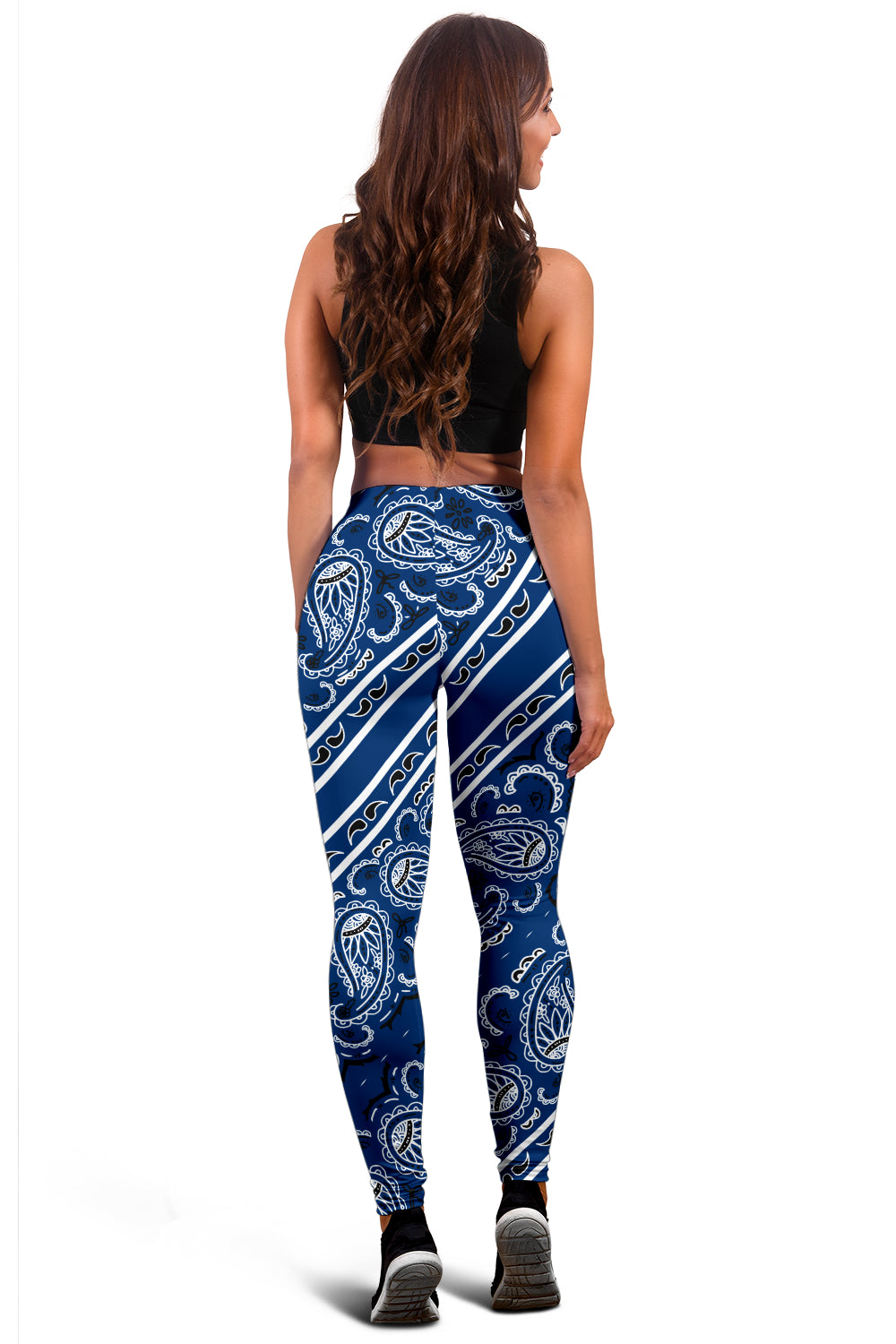 Women's Leggings - Navy Total Bandana