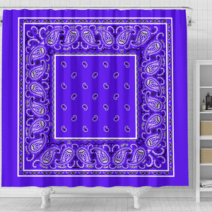Shower Curtain - Violet Classic Bandana