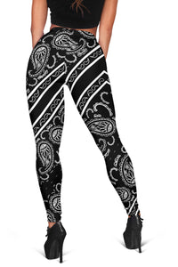 Women's Leggings - Black Total Bandana