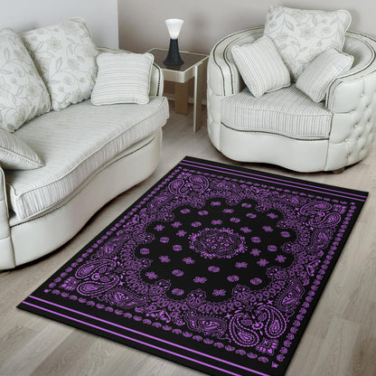 Area Rug One - Magenta on Black