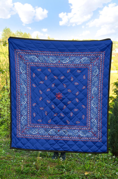 Quilt 4 Red White Blue Bandana Quilt Plain
