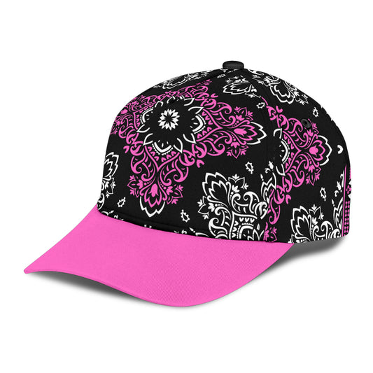 Classic Cap 3 Pink and White Bandana Pink Bill