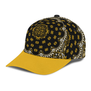 Classic Cap 2 - Black Gold with Gold Bill