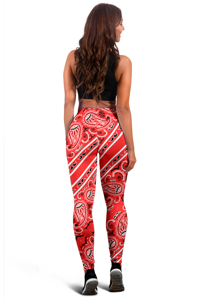 Women's Leggings - Red Total Bandana