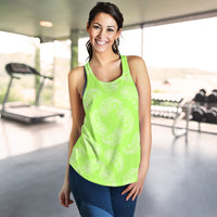 Women's Racerback Tank - Lime and White