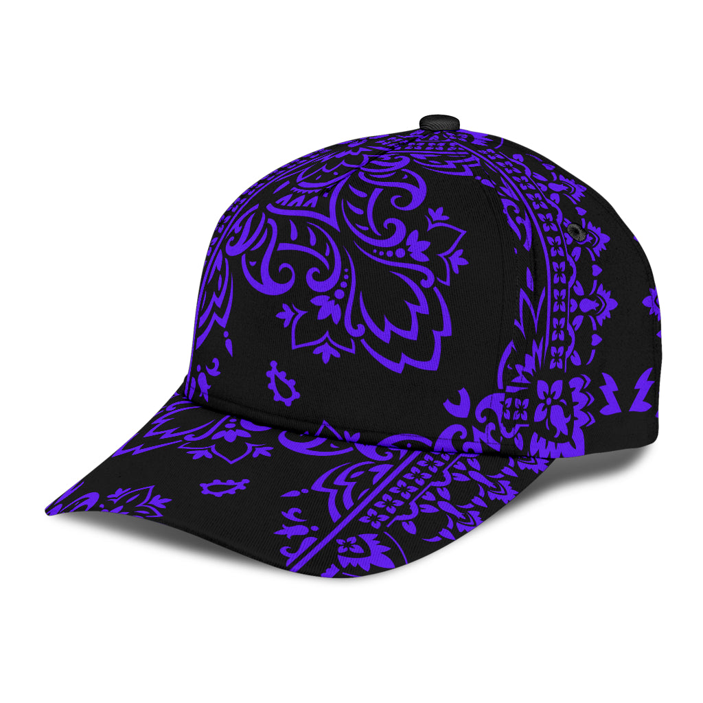 Classic Cap 3 Violet Black All Over Design