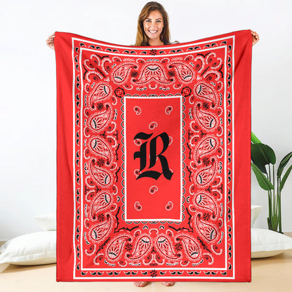 Red Ultra Plush Bandana Blanket - R oe