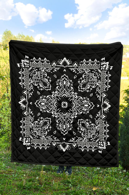Quilt 3 Black and White Bandana Quilt