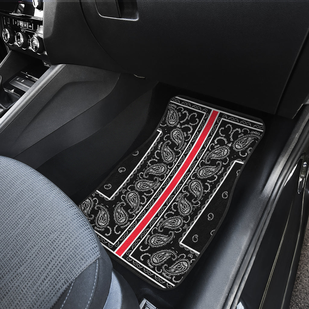 Dual Black OG Bandana Redline Car Mats