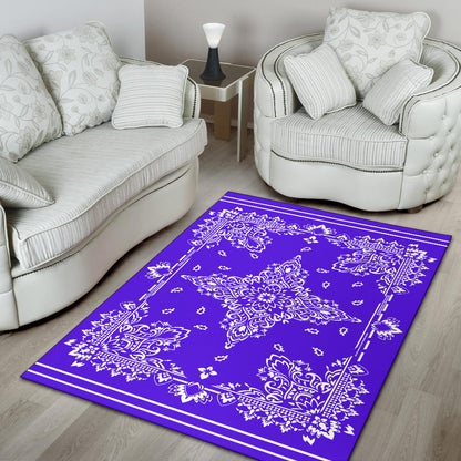 Area Rug Two - White on Violet