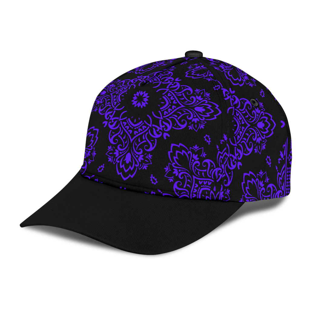 Classic Cap 3 Violet Black Bandana w Black Bill