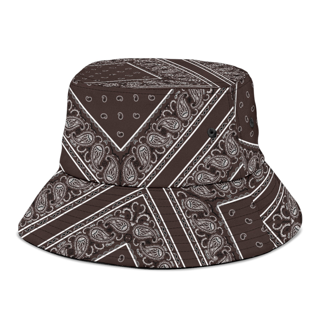 Coffee Brown Bandana Bucket Hat