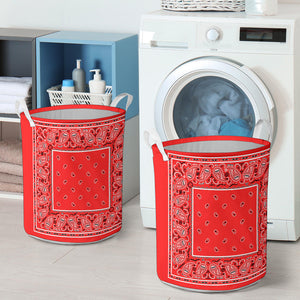 Laundry Hamper - Bright Red Original Bandana