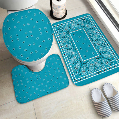 Bathroom Set - Classic Teal Bandana